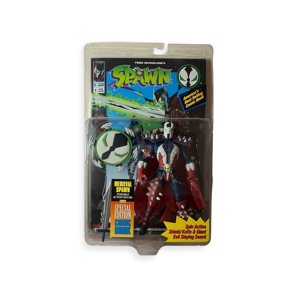 Todd McFarland’s Medieval Spawn Spin Action Shield Exclusive Comic Full Size
